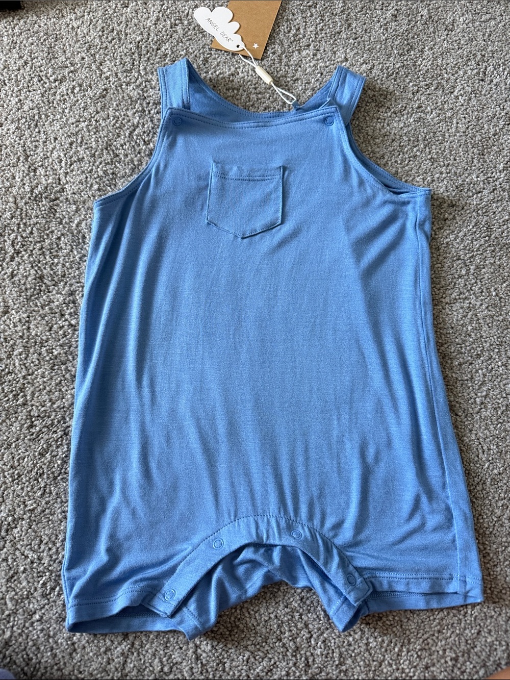 Angel Dear Blue 95% Bamboo Baby Romper